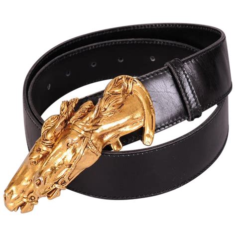 gucci double horse head belt|gucci horsebit belt men's.